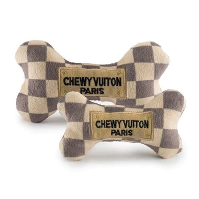 Checker Chewy Vuiton Bone Large & XL Dog Toy - Indie Indie Bang! Bang!