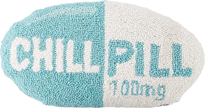 Chill Pill Oval Hook Pillow - Indie Indie Bang! Bang!