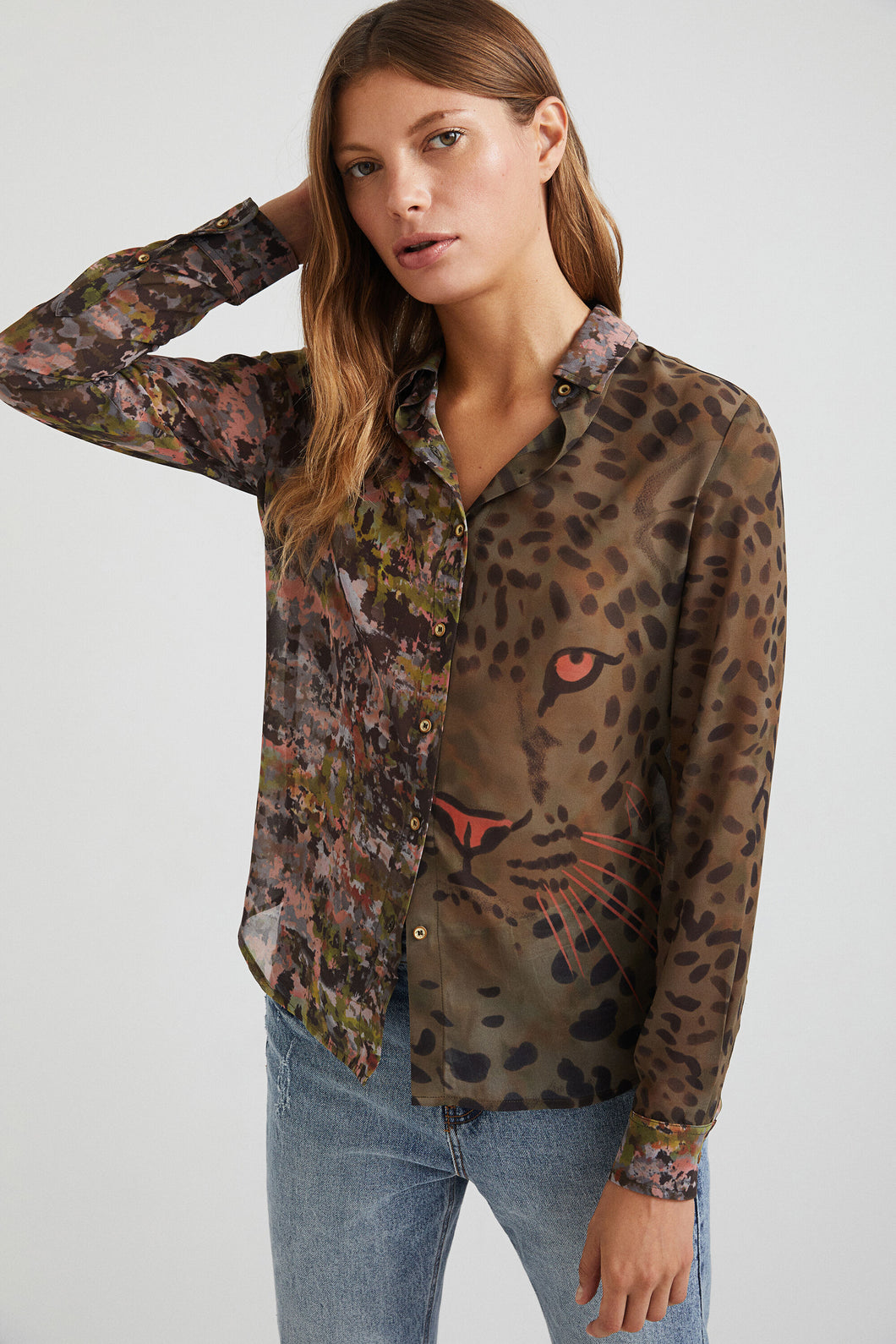 Wild Camo Double Print Shirt by Desiqual - Indie Indie Bang! Bang!