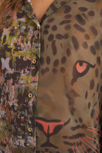 Wild Camo Double Print Shirt by Desiqual - Indie Indie Bang! Bang!