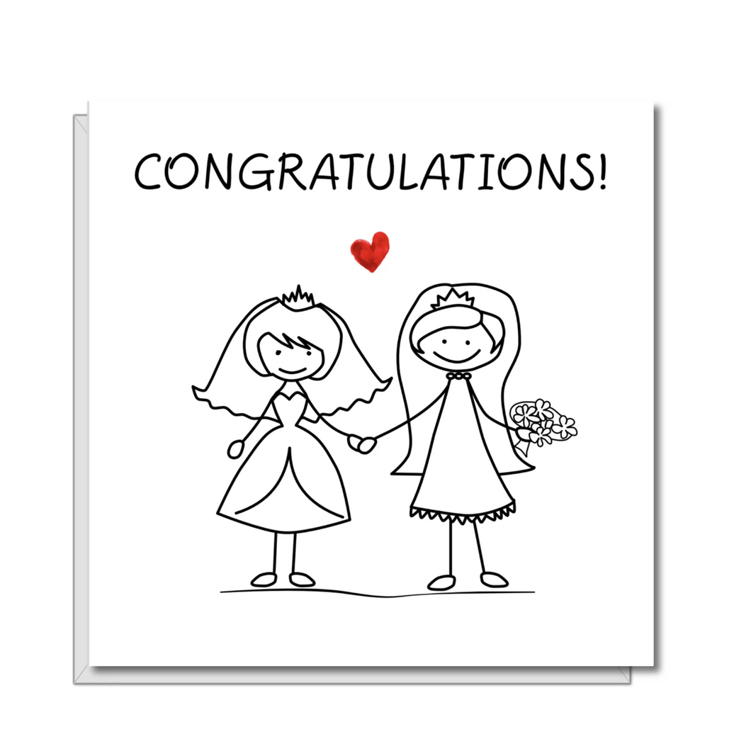 LGBTQ Same Sex Wedding Card - Indie Indie Bang! Bang!