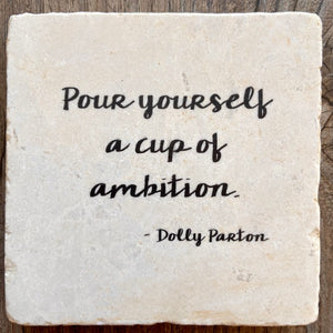 Dolly Parton Quote Marble Coaster - Indie Indie Bang! Bang!