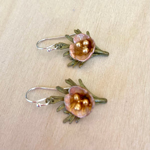 California Poppy Wire Earrings - Indie Indie Bang! Bang!