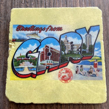 Load image into Gallery viewer, Vintage Gary Postcard Coaster - Indie Indie Bang! Bang!