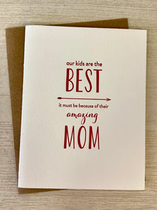 Best Mom Greeting Card - Indie Indie Bang! Bang!