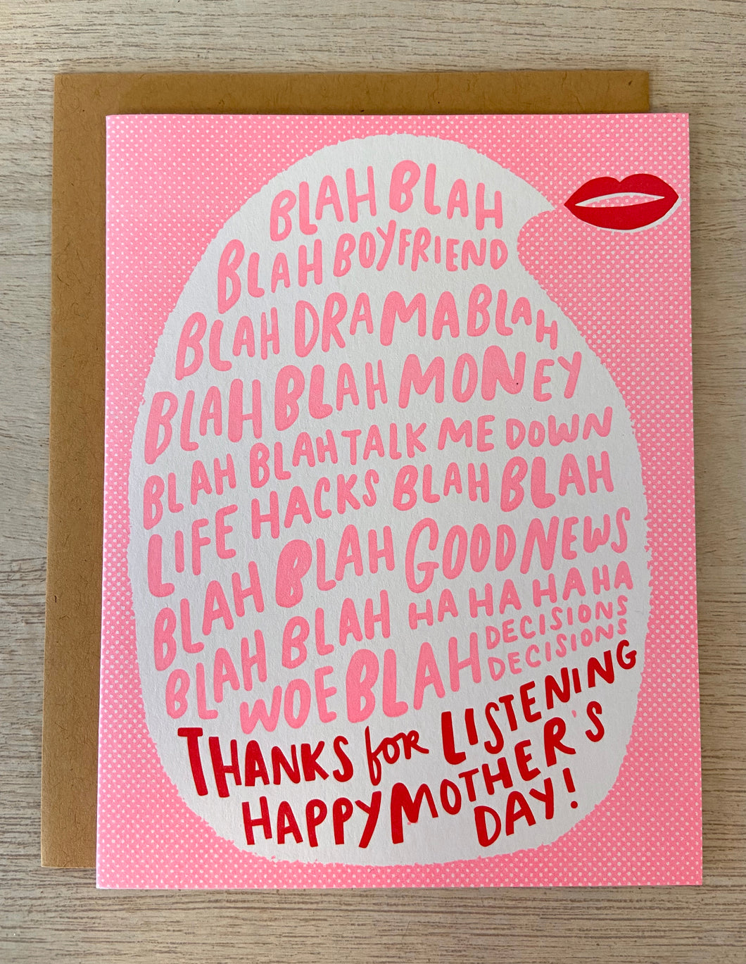 Thanks for Listening Mother's Day Greeting Card - Indie Indie Bang! Bang!