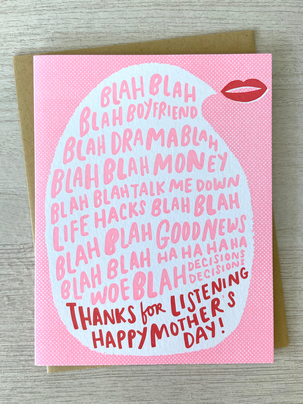 Blah Blah Listening Greeting Card - Indie Indie Bang! Bang!