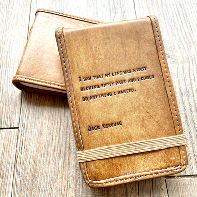 Jack Kerouac Mini Leather Journal - Indie Indie Bang! Bang!