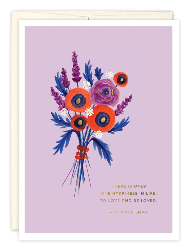 Lavender Bouquet Wedding Card - Indie Indie Bang! Bang!