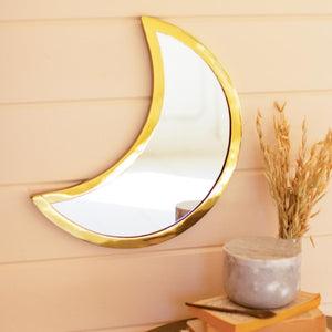 Brass Finish Moon Mirror - Indie Indie Bang! Bang!