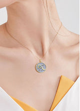 Load image into Gallery viewer, Sun and Moon Swarovski Birthstone Necklace - Indie Indie Bang! Bang!