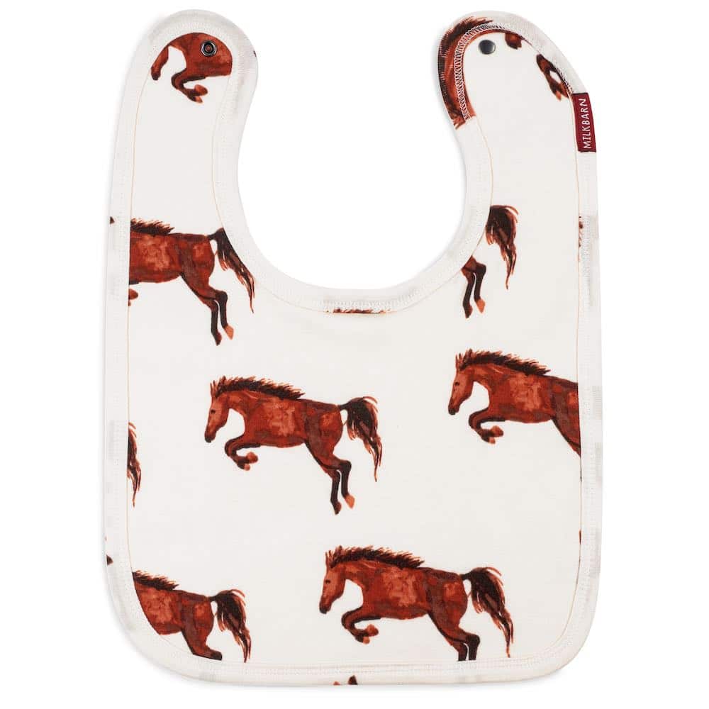 Natural Horse Organic Cotton Traditional Bib - Indie Indie Bang! Bang!