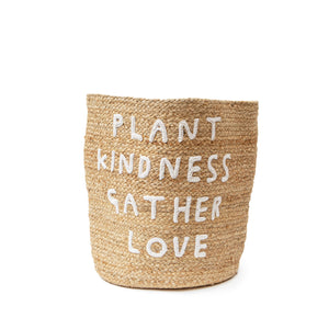 Plant Kindness Gather Love Jute Basket - Indie Indie Bang! Bang!
