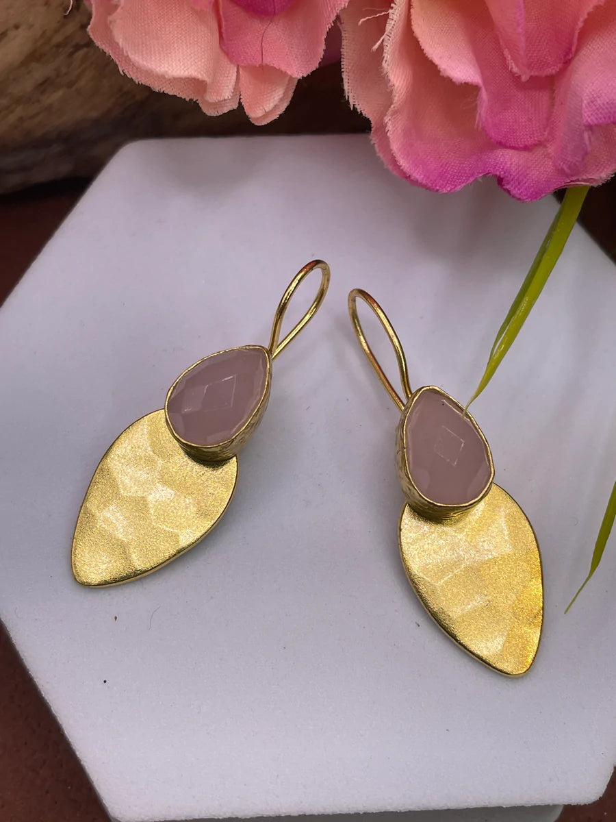 Hammered Leaf Earrings - Indie Indie Bang! Bang!