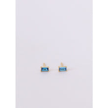 Load image into Gallery viewer, Sapphire Baguette Earrings - Indie Indie Bang! Bang!