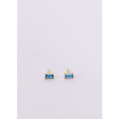 Sapphire Baguette Earrings - Indie Indie Bang! Bang!