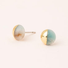 Load image into Gallery viewer, Amazonite Gold Dipped Studs - Indie Indie Bang! Bang!
