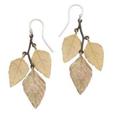Michael Michaud - Autumn Birch Three Leaf Earrings - Indie Indie Bang! Bang!
