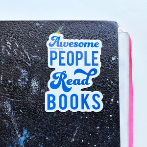 Awesome People Read Books Sticker - Indie Indie Bang! Bang!