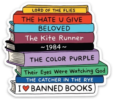 Banned Books Sticker - Indie Indie Bang! Bang!