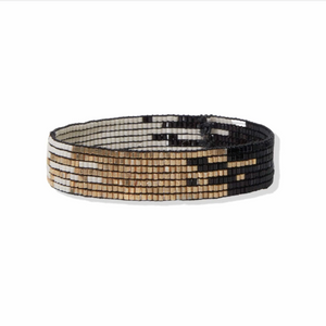 Black Ombre Small Luxe Stretch Bracelet - Indie Indie Bang! Bang!