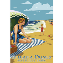 Load image into Gallery viewer, Indiana Dunes National Park Beach Woman - Indie Indie Bang! Bang!