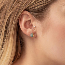 Load image into Gallery viewer, Amazonite Gold Dipped Studs - Indie Indie Bang! Bang!