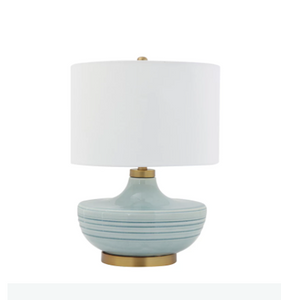 Ceramic Table Lamp with Linen Shade - Indie Indie Bang! Bang!