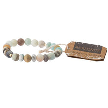 Load image into Gallery viewer, Amazonite Stone Bracelet - Stone of Courage - Indie Indie Bang! Bang!