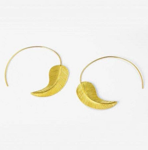 Feather Pull Through Earrings - Indie Indie Bang! Bang!