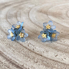 Load image into Gallery viewer, Michael Michaud Forget Me Not Three Flower Stud Earrings - Indie Indie Bang! Bang!