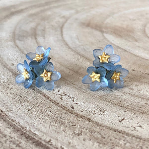 Michael Michaud Forget Me Not Three Flower Stud Earrings - Indie Indie Bang! Bang!