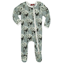 Load image into Gallery viewer, Grey Elephant Organic Cotton Zipper Footed Romper - Indie Indie Bang! Bang!