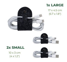 Load image into Gallery viewer, Felt Cable Organizers - Set of 3 - Indie Indie Bang! Bang!