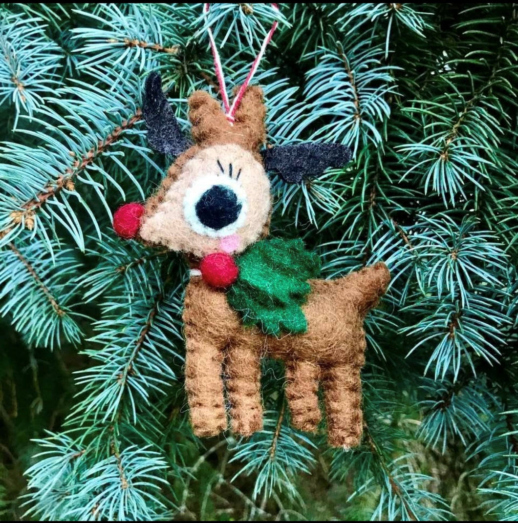 Rudolph Felt Ornament - Indie Indie Bang! Bang!