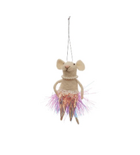 Load image into Gallery viewer, Fancy Wool Felt Mouse in Pink or White - Indie Indie Bang! Bang!