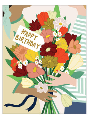 Flower Friends Birthday Card - Indie Indie Bang! Bang!