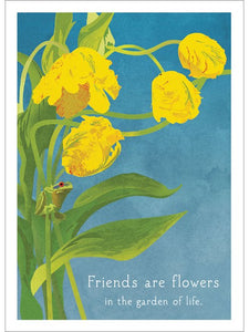 Frog & tulips Birthday Card - Indie Indie Bang! Bang!