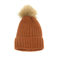 Load image into Gallery viewer, Cable Pom Pom Hat - Indie Indie Bang! Bang!