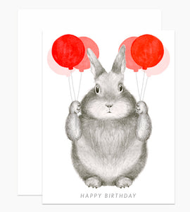 Graphite Bunny with Balloons - Indie Indie Bang! Bang!