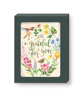 Grateful For You Boxed Thank You Notecards - Indie Indie Bang! Bang!