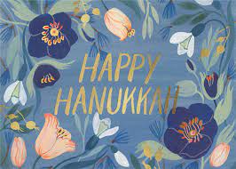 Hanukkah Flowers Cards - Indie Indie Bang! Bang!