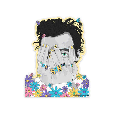 Harry Styles Flowers Sticker - Indie Indie Bang! Bang!
