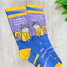 Load image into Gallery viewer, People Stress Meowt Women&#39;s Socks - Indie Indie Bang! Bang!