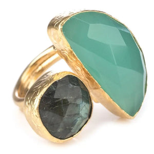 Halfmoon Double Stone Ring - Indie Indie Bang! Bang!