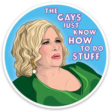 Load image into Gallery viewer, Jennifer Coolidge Gays Do Stuff Sticker - Indie Indie Bang! Bang!
