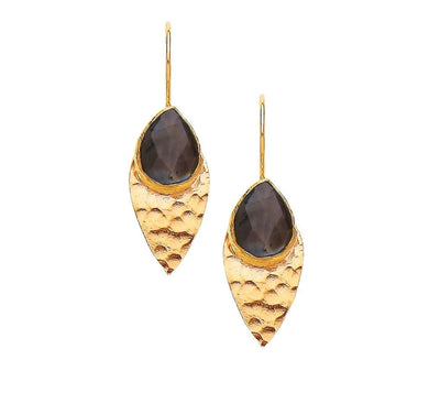 Hammered Leaf Earrings - Indie Indie Bang! Bang!