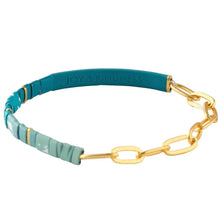Load image into Gallery viewer, Good Karma Ombre Chain Bracelet in Turquoise and Gold - Joy &amp; Kindness - Indie Indie Bang! Bang!