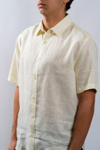 Load image into Gallery viewer, European Linen Short Sleeved Button Up (Yellow) - Indie Indie Bang! Bang!