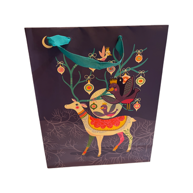 Festive Purple Deer Gift Bag - Indie Indie Bang! Bang!